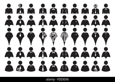 Menschen Icons set Stock Vektor