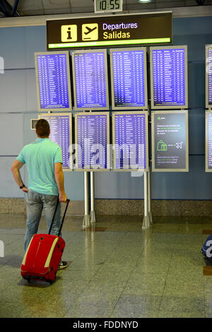 Madrid Barajas Flughafen Abflüge Ankünfte Spanien ES Stockfoto