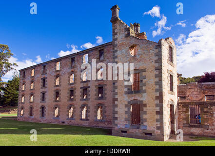 Ruinen der wichtigsten Gefängnisgebäude in Port Arthur Strafkolonie in Tasmanien Stockfoto