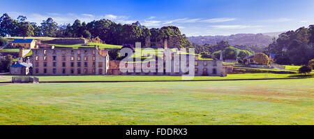 Ruinen der wichtigsten Gefängnisgebäude in Port Arthur Strafkolonie in Tasmanien Stockfoto