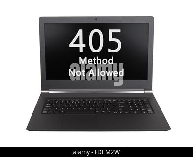 HTTP-Statuscode auf einem Laptop-Bildschirm - 405 Methode nicht erlaubt Stockfoto