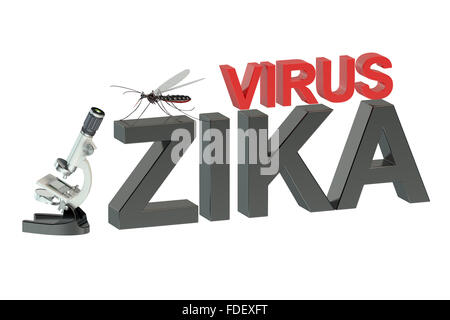 Zika Virus Konzept auf grünem Hintergrund isoliert Stockfoto