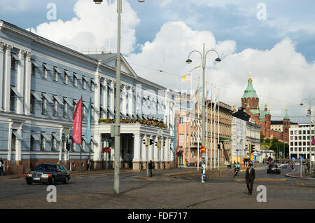 Der Marktplatz ist ein zentraler Platz in Helsinki, Finnland Stockfoto