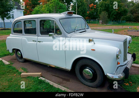 Eine britische London Taxi Austin FX-4 Automobil Fahrerhaus Stockfoto