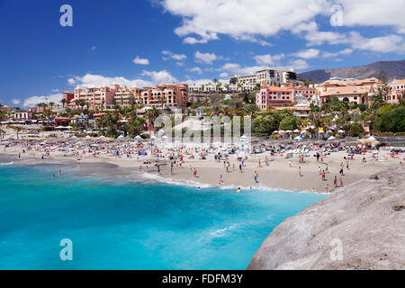 Playa del Duque Strand, Costa Adeje, Teneriffa, Kanarische Inseln, Spanien Stockfoto