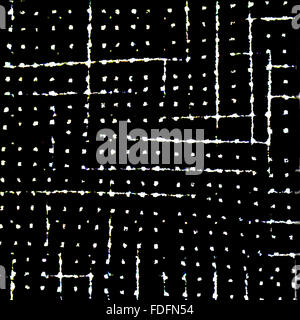 Schwarz / weiß Strichen und Punkten Motiv Muster Design-Hintergrund Stockfoto