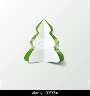 Kreativpapiere Weihnachtsbaum. Vektor-Illustration. Stock Vektor