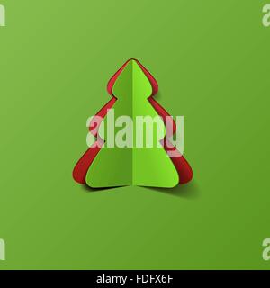 Kreativpapiere Weihnachtsbaum. Vektor-Illustration. Stock Vektor