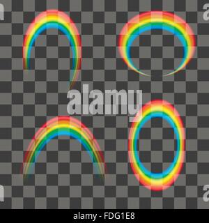 Set von Icons Transparent Rainbow Stock Vektor