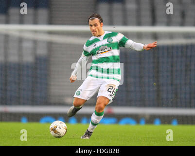 Hampden Park, Glasgow, Schottland. 31. Januar 2016. Scottish League Cup-Halbfinale. Ross County gegen Celtic. Erik Sviatchenkos Credit: Aktion Plus Sport/Alamy Live-Nachrichten Stockfoto