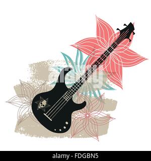 Mit Bass auf einem hellen Hintergrund abstrakt Stock Vektor