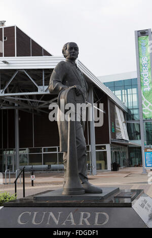 Denkmal zu Ehren von Samuel Cunard (1787-1865) in Halifax, Kanada. Stockfoto