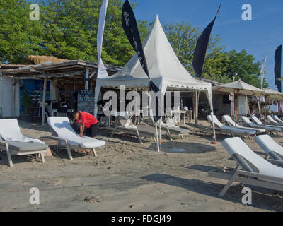 Bars am Strand von Gili Air Insel Lombok, Indonesien Stockfoto