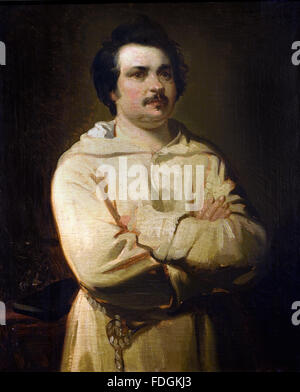 Porträt des Honoré de Balzac 1836 BOULANGER Louis Candide 1806-1867 Frankreich (Honoré de Balzac 1799-1850 französischer Schriftsteller und Dramatiker) Stockfoto