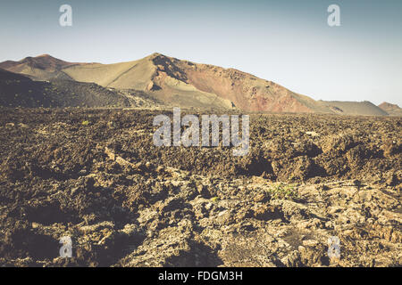 Timanfaya Nationalpark in Lanzarote, Kanarische Inseln, Spanien Stockfoto