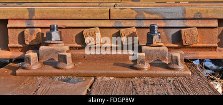 Alten Gleisanlagen und Verbindungen auf es. Stockfoto