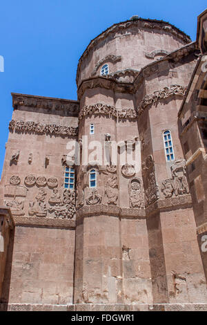 Reliefs in Akhtamar Kloster in der Van-See, Türkei. Stockfoto