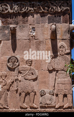 David und Goliath Basrelief in Akhtamar Kloster in der Van-See, Türkei. Stockfoto