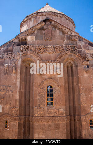 Reliefs in Akhtamar Kloster in der Van-See, Türkei. Stockfoto