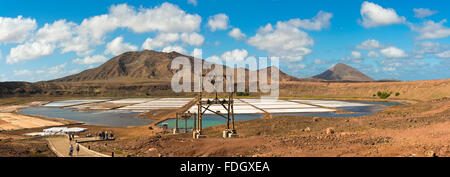 Horizontale (3 Bild Heftung) Panoramablick über das Salzbergwerk bei Pedro Stockfoto