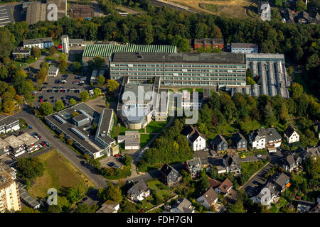 Luftaufnahme, Siegen University Department of Mechanical Engineering, Siegen, Südwestfalen, NRW, Deutschland, Stockfoto