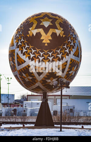 Vegreville, Alberta, Kanada - der weltweit größte Osterei (Pysanka) Stockfoto