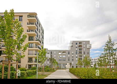 Modernes wohnen in der Stadt - Wohngebäude nach Abschluss Stockfoto