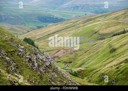 Buttertubs Pass in Yorkshire, England, Vereinigtes Königreich. Stockfoto