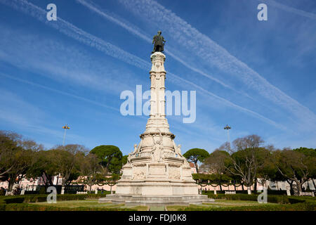 Blick auf Monument, Afonso De Albuquerque Square, Belem, Lissabon, Portugal Stockfoto