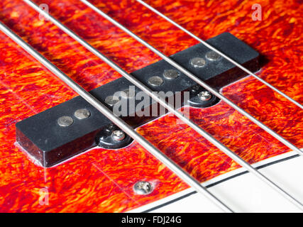 Bass-Gitarre Pickups Stockfoto