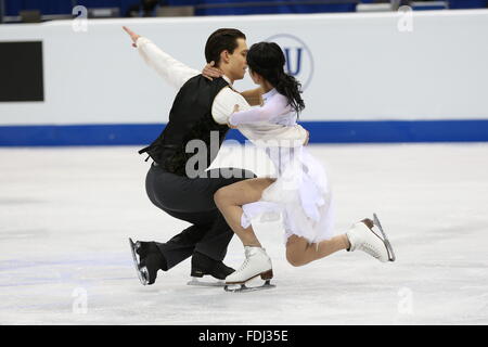 Cortney Mansour, Michal Ceska Stockfoto