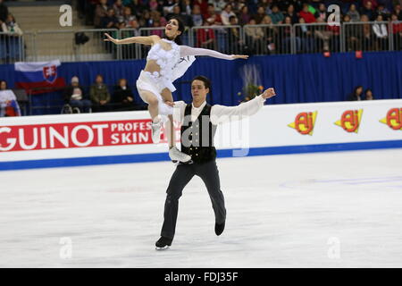 Cortney Mansour, Michal Ceska Stockfoto