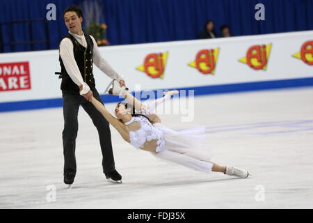 Cortney Mansour, Michal Ceska Stockfoto