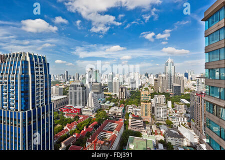 Ansicht der Lumphini verstiess. Pathum Wan District, Bangkok, Thailand. Stockfoto