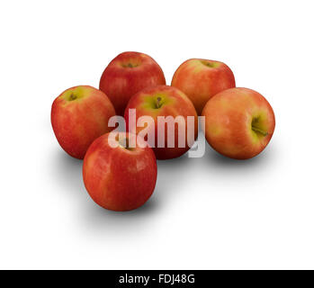 Organische Entsaften von Äpfeln isoliert auf weißem Stockfoto