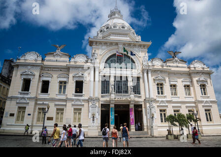 Palácio Rio Branco, Praça Tomé de Sousa auch bekannt als Praça Municipal, Salvador, Bahia, Brasilien Stockfoto