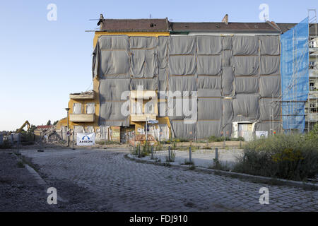 Berlin, Deutschland, Abbrucharbeiten in Alt-Treptow Stockfoto