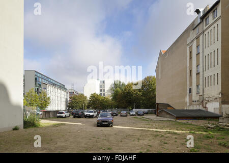 Berlin, Deutschland, zwischen Freiflaeche Schuetzenstrasse und Krausenstraße Stockfoto