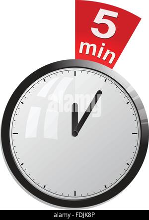 Timer 5 Minuten Vektor-illustration Stock Vektor