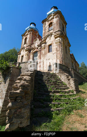 Die Kirche der Heimsuchung - Skoky, Žlutice, Tschechische Republik Stockfoto