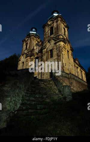 Die Wallfahrtskirche Mariä Heimsuchung - Skoky, Žlutice Dorf, Tschechische Republik Stockfoto