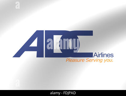 ADC Airlines Logo Flaggensymbol Stockfoto