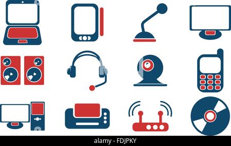 Medien Symbole einfach für Web icons Stock Vektor