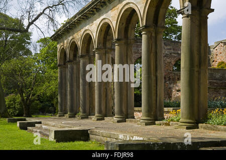 Die toskanischen Säulen der Orangerie, die im Jahre 1772 nach einem Entwurf begonnen wurde zugeschrieben James Paine, bei Gibside, Newcastle Upon Tyne. George Bowes erbte das Anwesen im Jahre 1722 und gestalteten das Gelände und Gebäude nahe Gibside Hall erstellt. Stockfoto