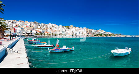 Das Meer Hafen Stadt Sitia auf der griechischen Insel Kreta. Stockfoto