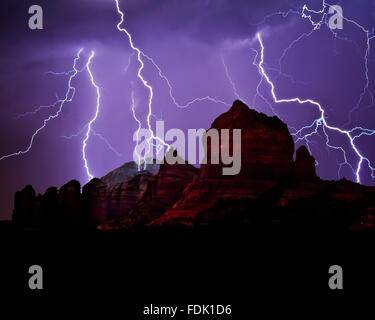 Beleuchtung in der Nähe von Cibola Rock, Arizona, USA Stockfoto