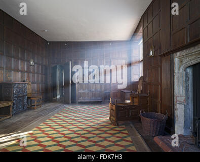 Die kleine Kammer im Sutton House, Hackney, London. Stockfoto