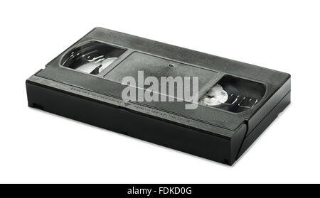 VHS video Kassette isoliert auf weißem Hintergrund Stockfoto