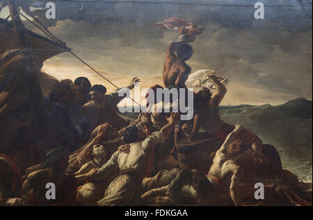 Das Floß der Medusa von französischen Maler Theodore Gericault (1791-1824). 1818-1819. romantischen Stil. Louvre-Museum. Paris. Stockfoto