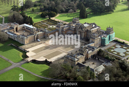 Luftaufnahme von Blenheim Palace in Oxfordshire, Vereinigtes Königreich Stockfoto